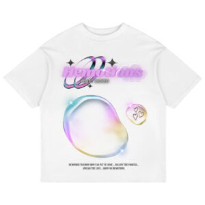 hemotions bubble bliss white t shirt