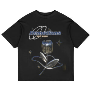 celestial bloom black t shirt